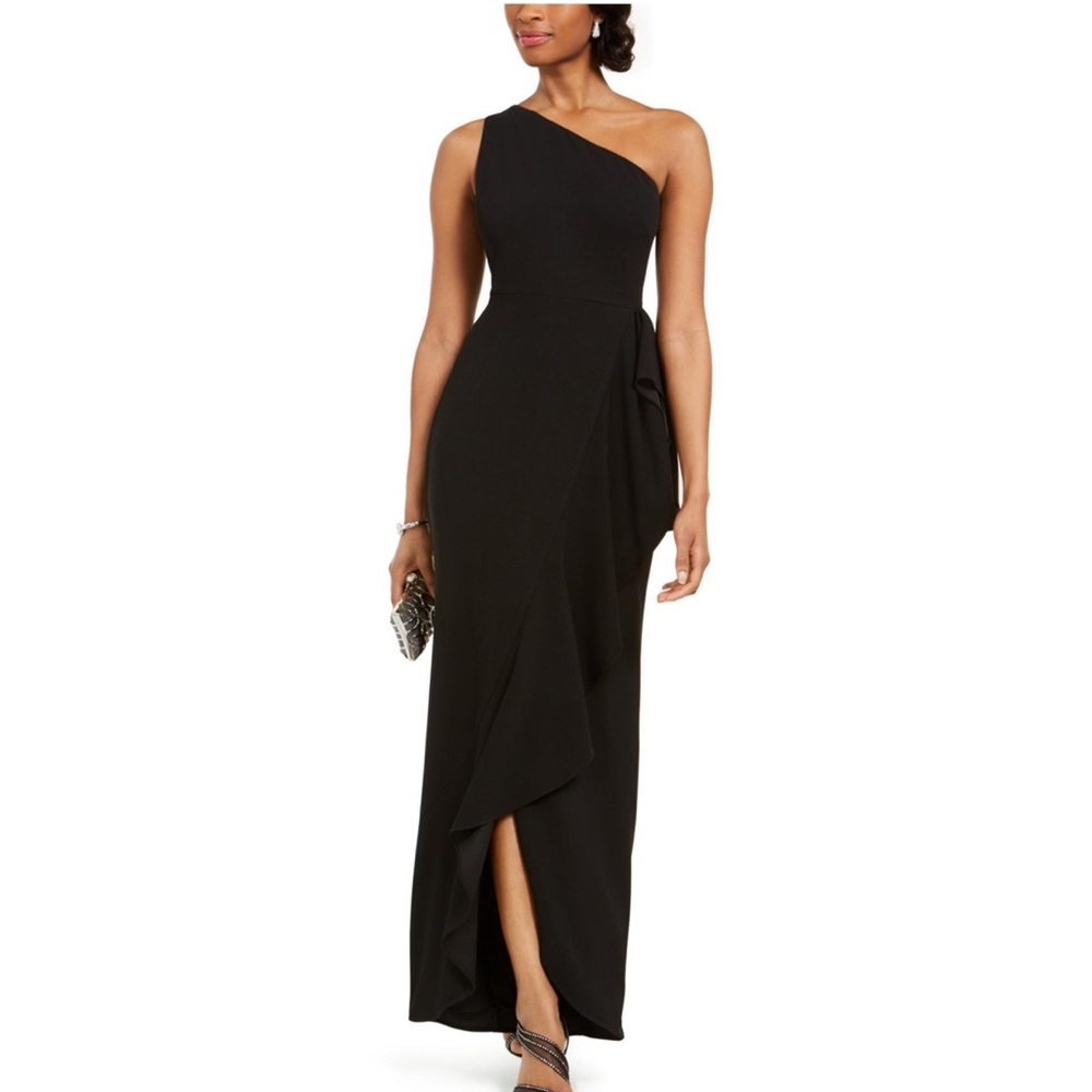 Adrianna Papell one shoulder gown